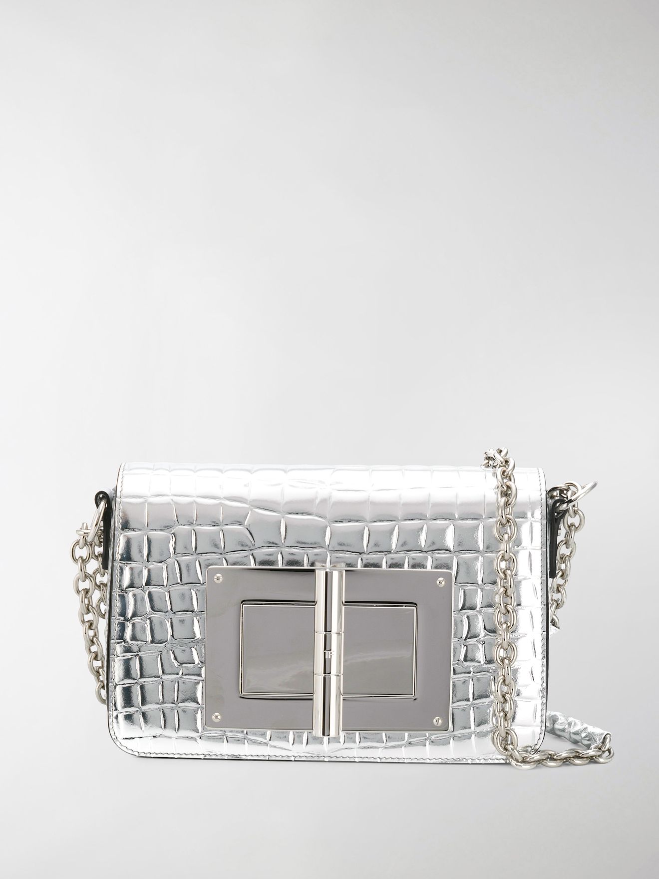 TOM FORD python medium Natalia bag silver | MODES