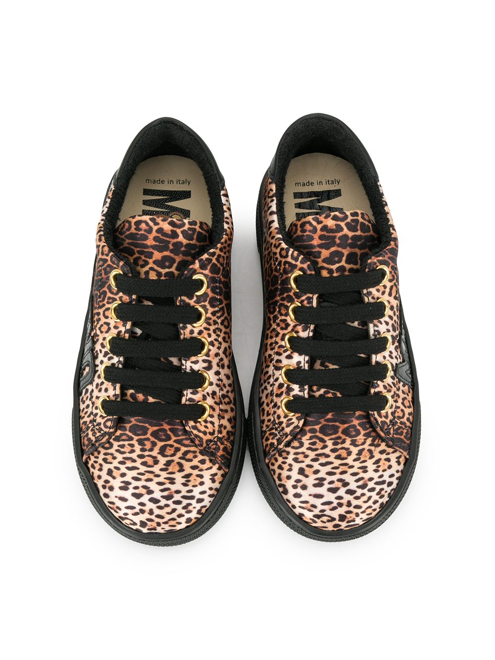фото Moschino kids кроссовки с леопардовым принтом