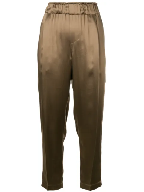 Brunello Cucinelli pantalones con pretina elástica 