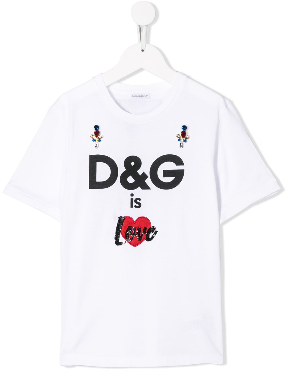 Dolce & Gabbana Kids T-shirt met love logo Wit