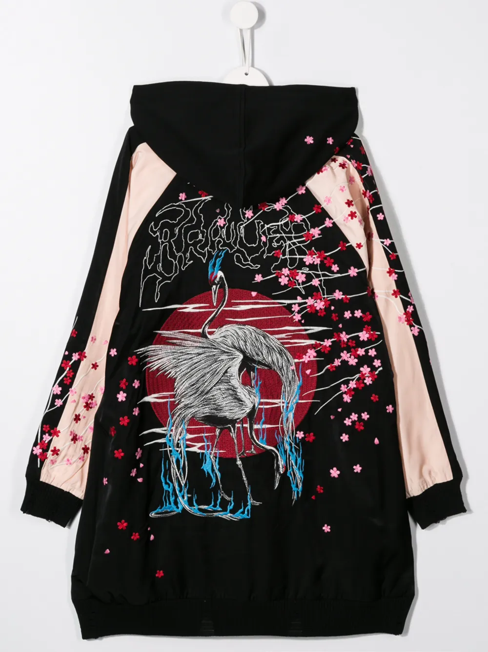 Diesel Kids Mantel met bloemdessin - Zwart