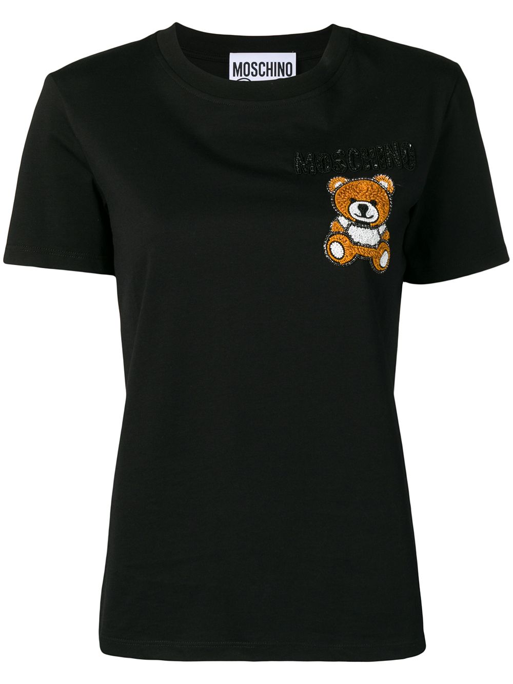 фото Moschino футболка с вышивкой bear