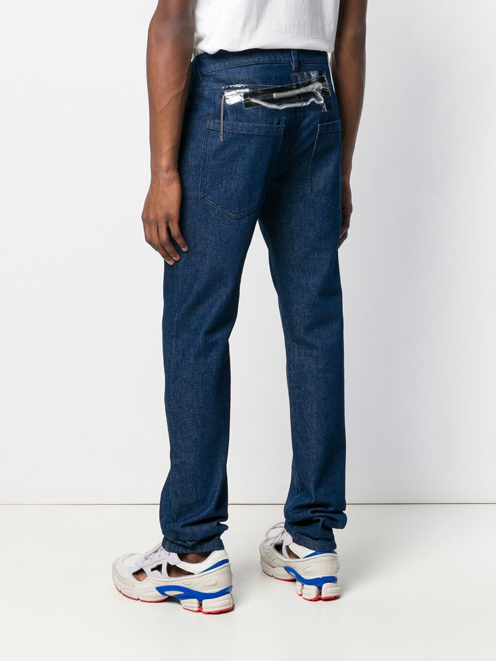 фото Raf Simons джинсы прямого кроя с цепью