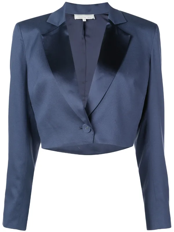 cropped blue blazer