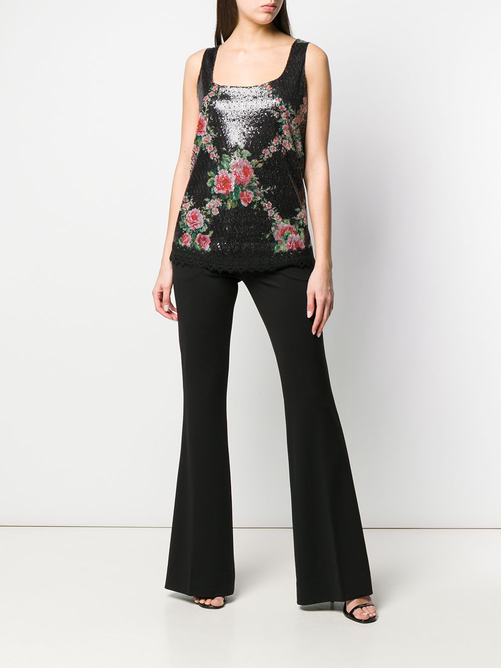 Blumarine Top verfraaid met studs - Zwart