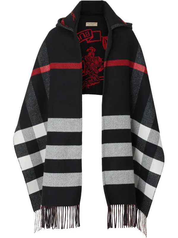 burberry hooded scarf