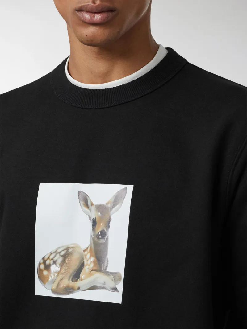 Burberry deer print sweatshirt black 