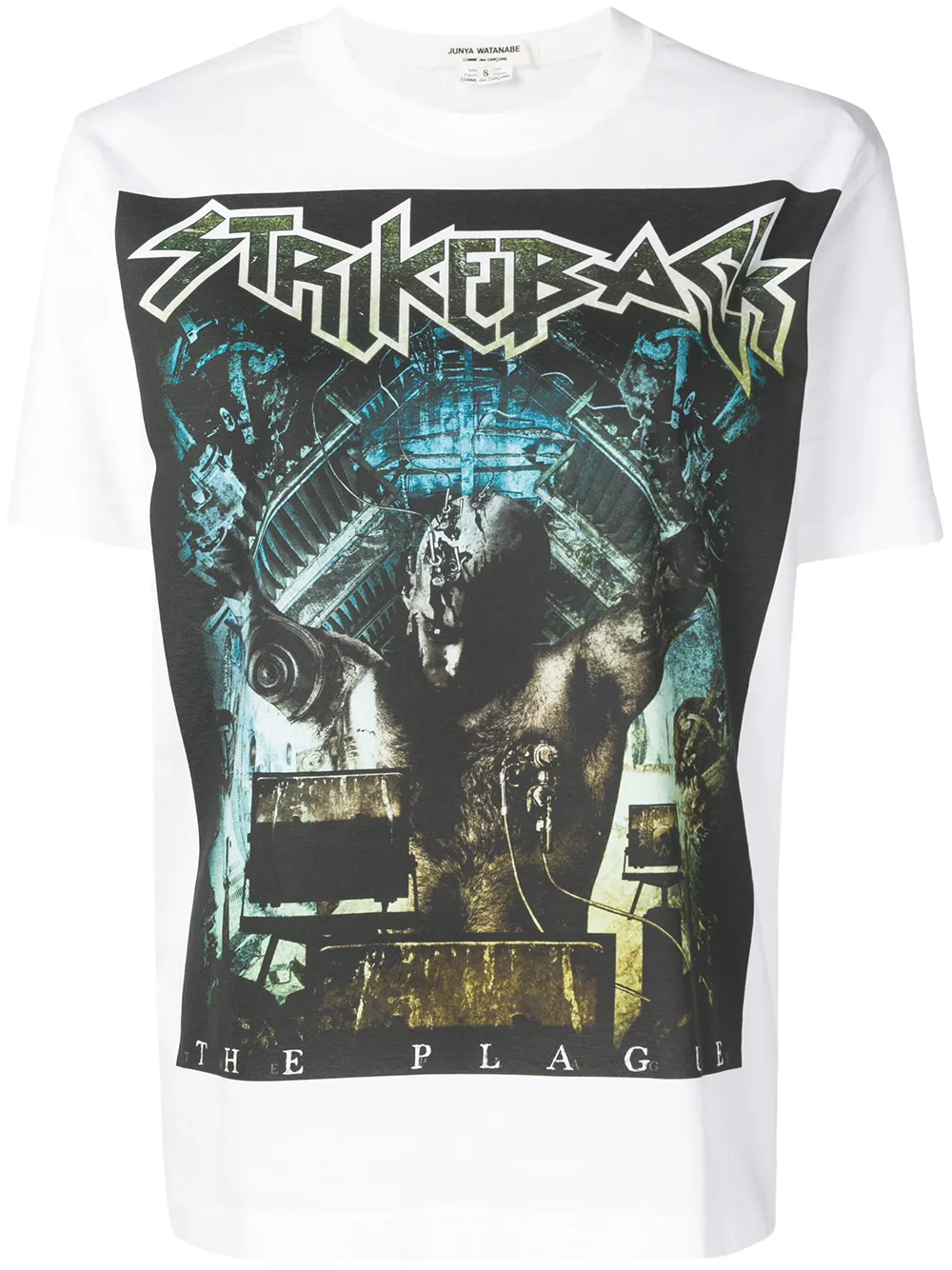 Junya Watanabe T-shirts JUNYA WATANABE STRIKE BACK GRAPHIC T-SHIRT - WHITE