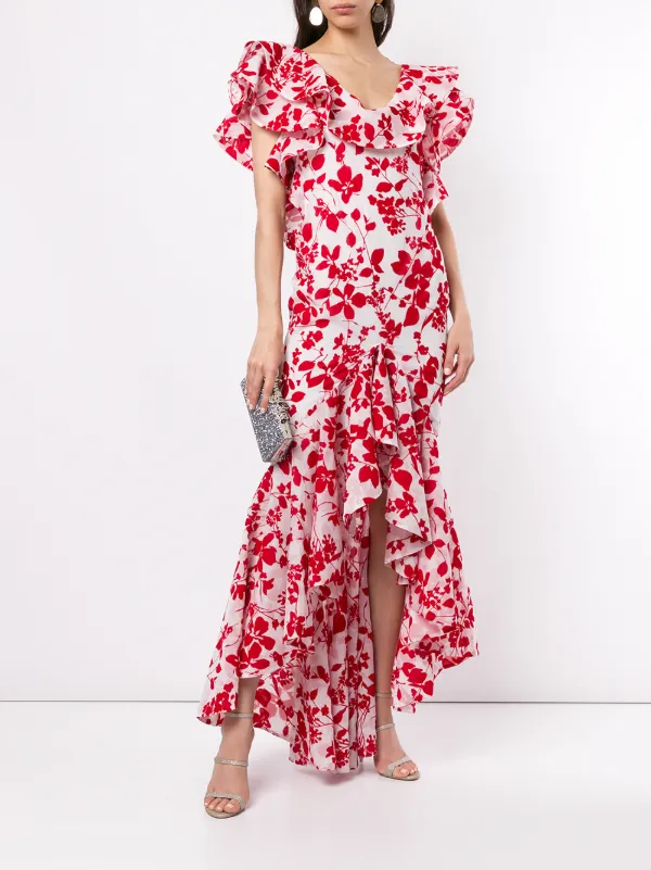 Shop White Red Bambah Sevilla Gown With Express Delivery Farfetch