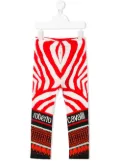 Roberto Cavalli Junior Zebra Foulard print leggings - White