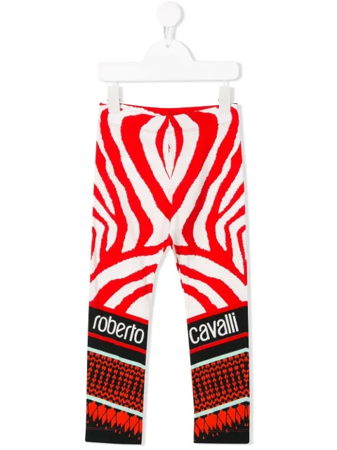 Roberto Cavalli Junior Legging com estampa 'Zebra Foulard'