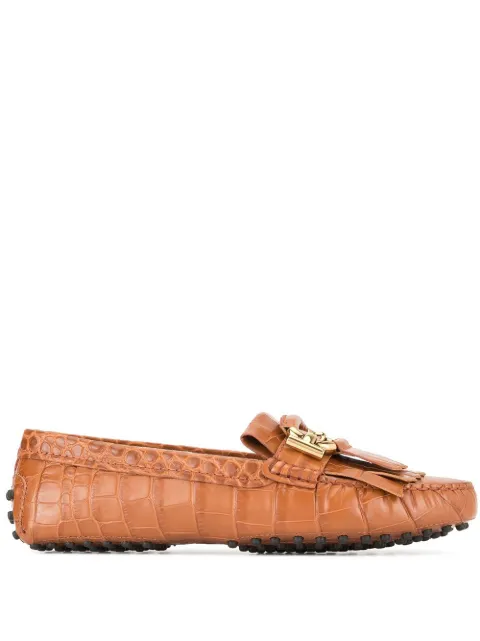 Tod's crocodile effect Double-T loafers