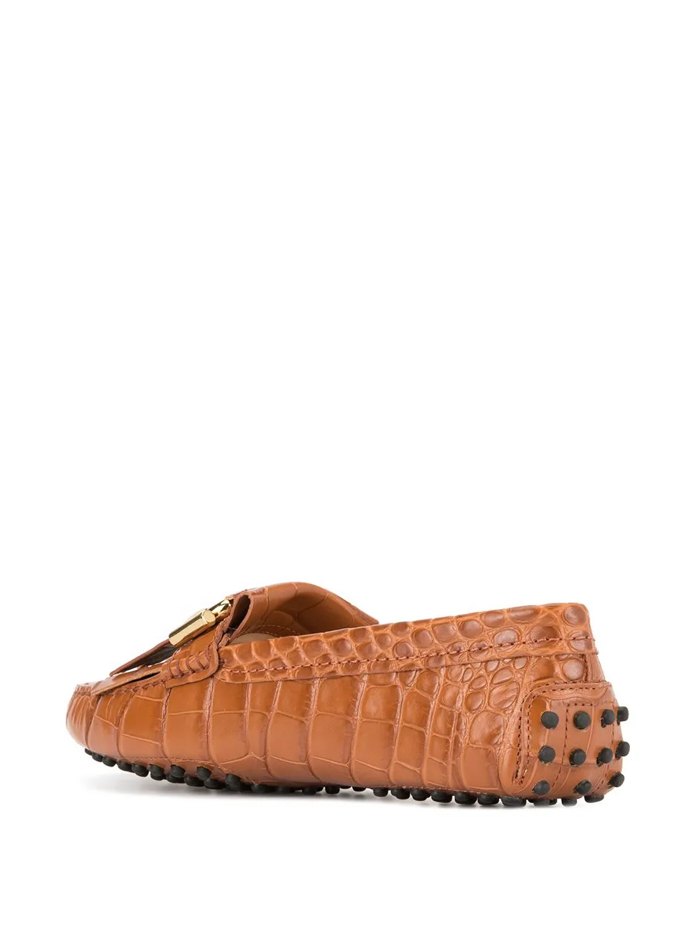 Tod's Loafers met krokodillen effect Bruin