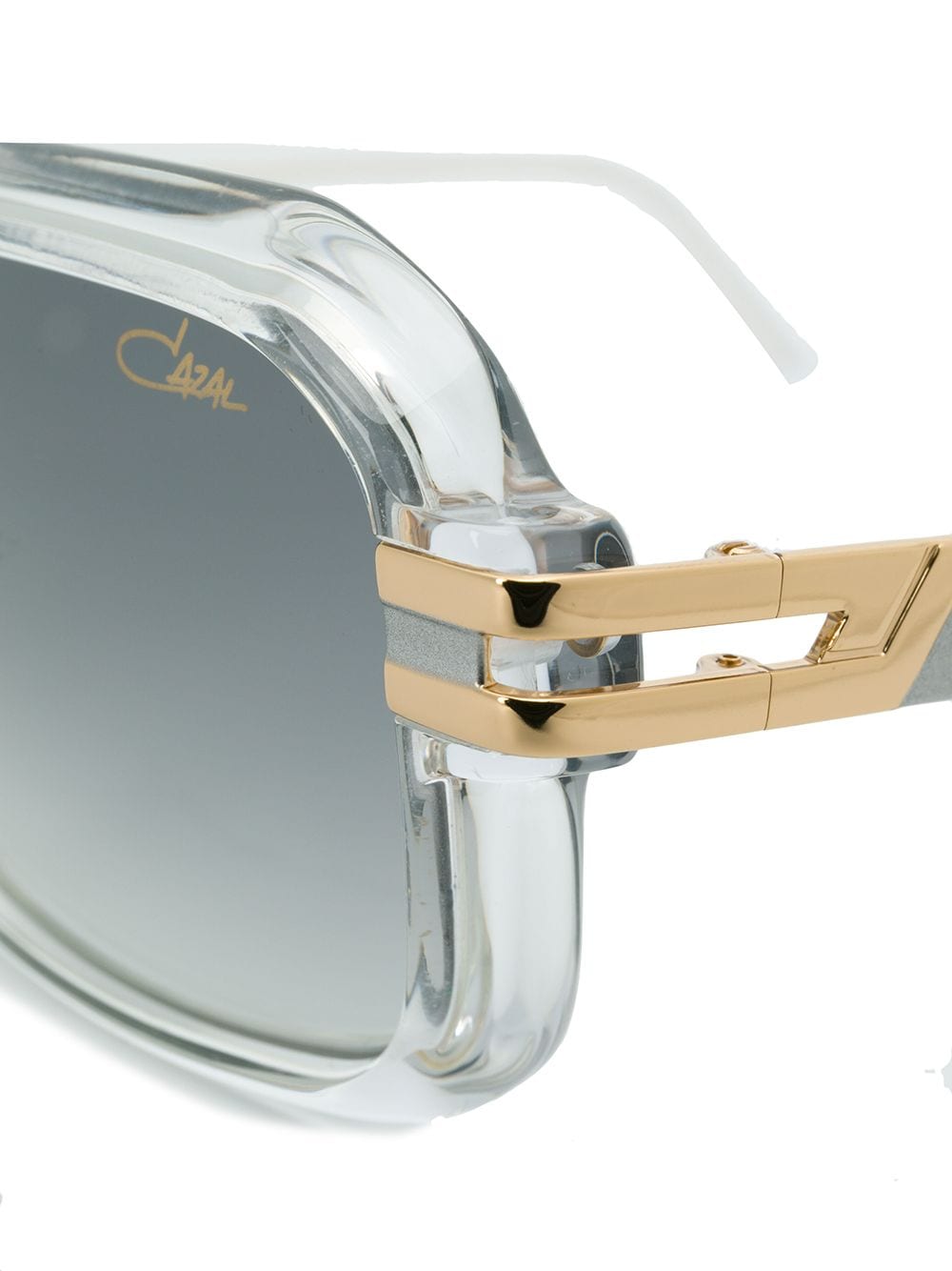 Shop Cazal Oversized Frame Sunglasses In Gold