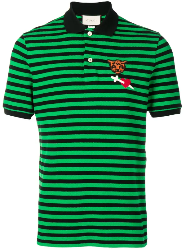 green striped polo
