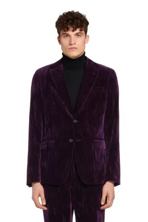 purple crushed velvet blazer