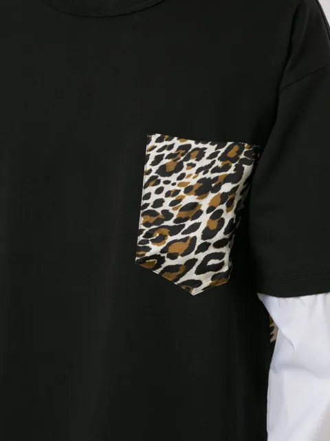 Roberto Cavalli leopard print panel 