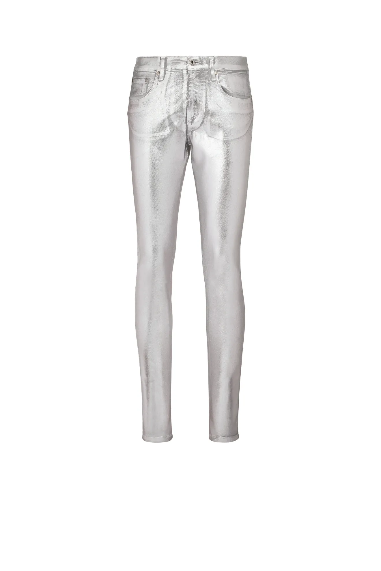 Metallic skinny leg trousers | Roberto 