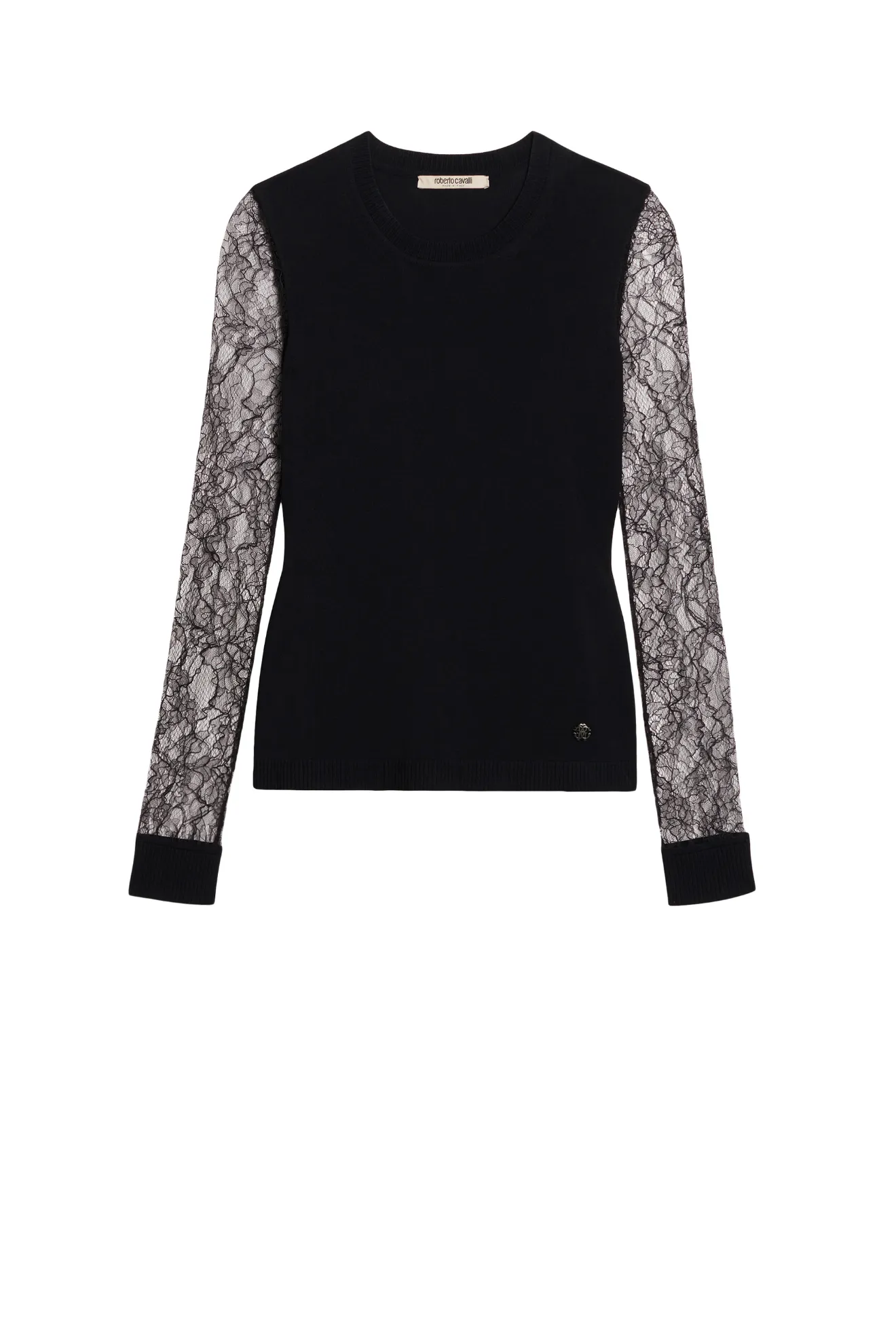 Lace sleeve sweater | Roberto Cavalli 