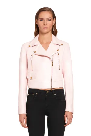 Cropped leather biker jacket | Roberto 