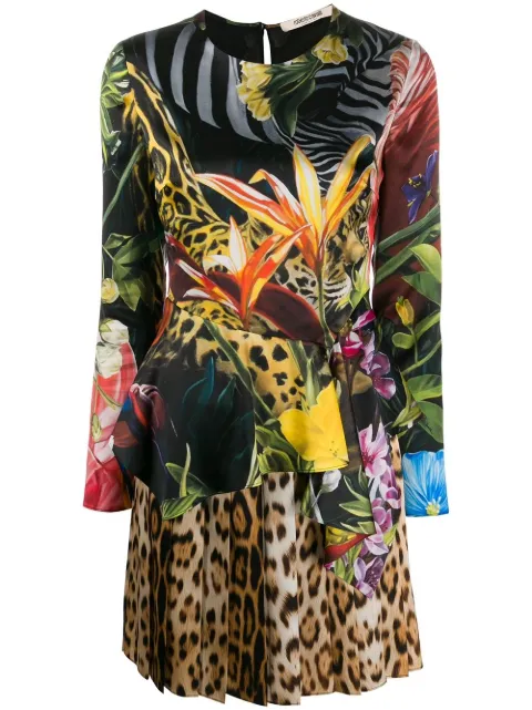 Roberto Cavalli Kleid mit Paradise Found Print