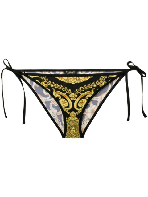 gold hibiscus print swimsuit