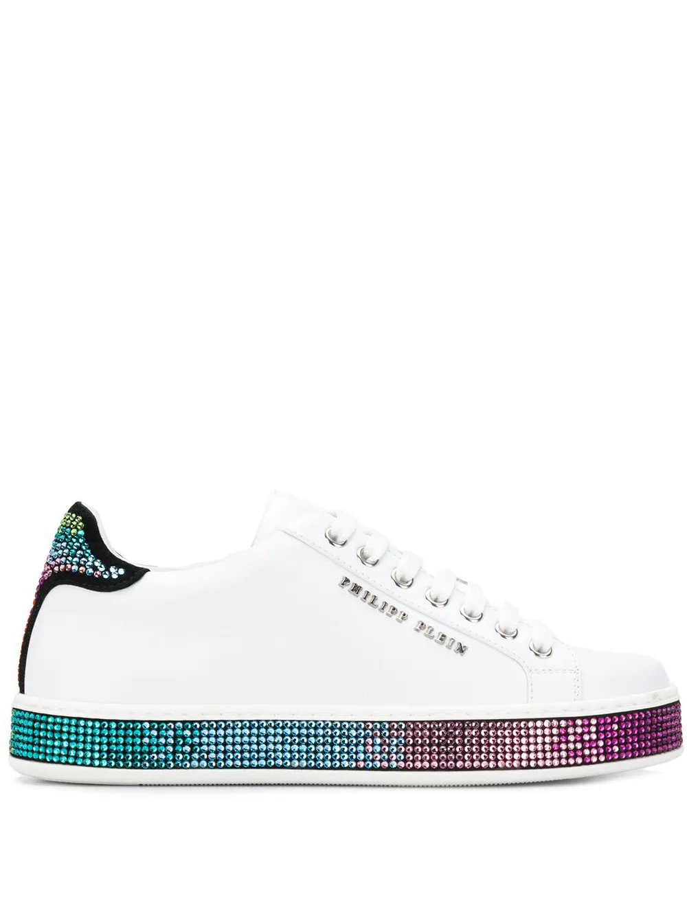philipp plein lo top sneakers crystal