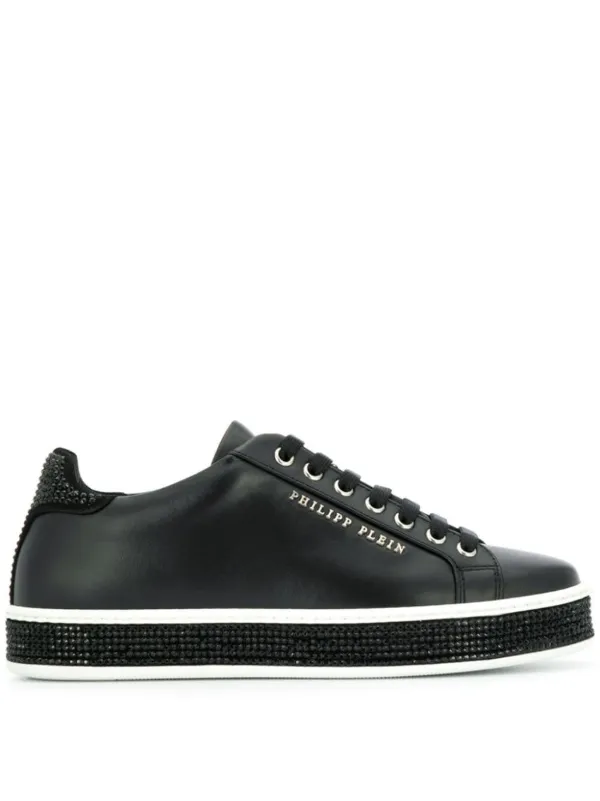 philipp plein lo top sneakers crystal