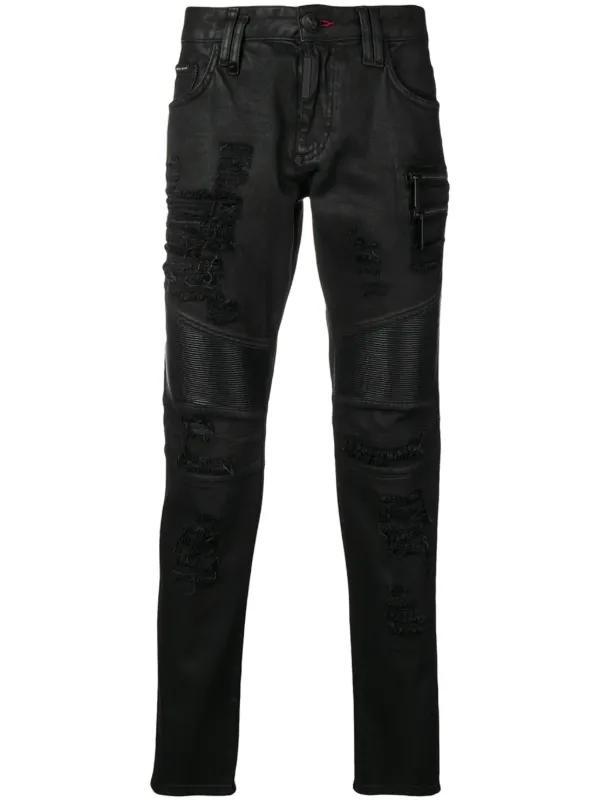 philipp plein biker jeans
