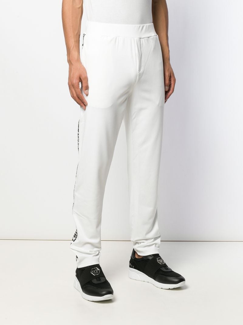 Shop Philipp Plein Statement Jogging Trousers In White