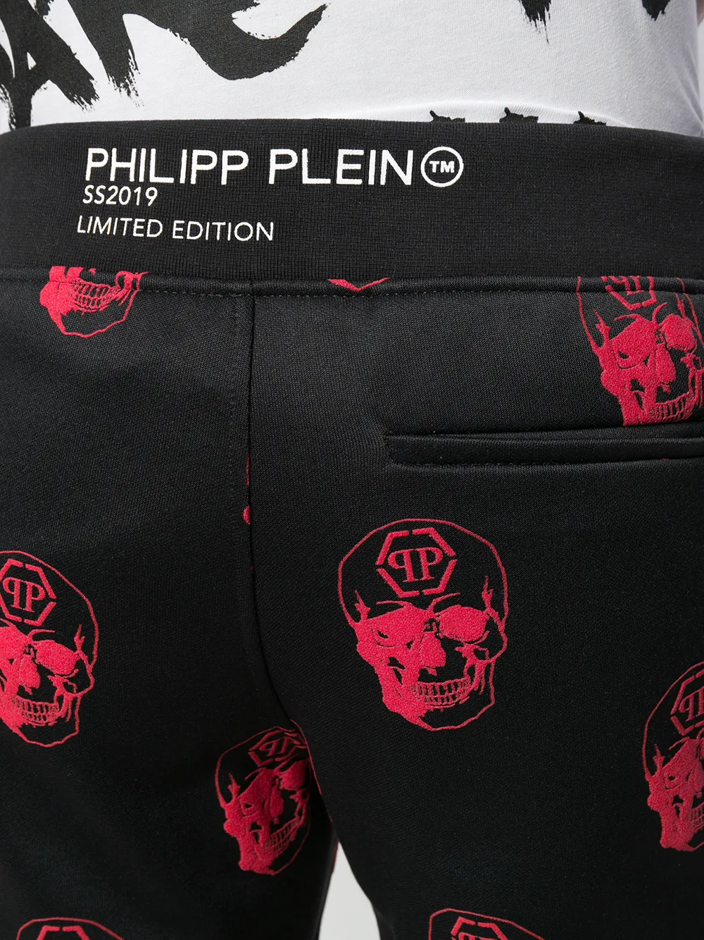 фото Philipp plein спортивные брюки с принтом skull