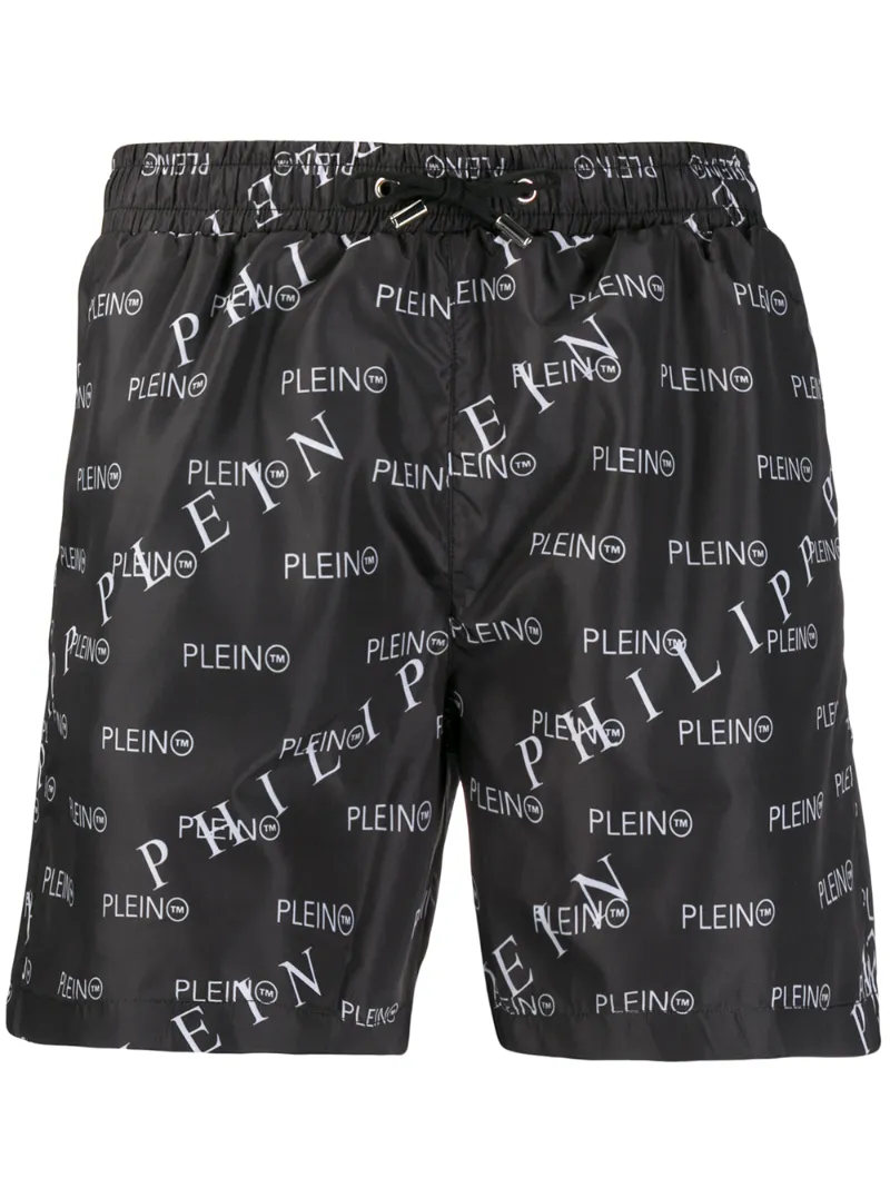 Philipp Plein – printed swim shorts – men – Polyester/Spandex/Elastane/Polyamide – XXXL – Black