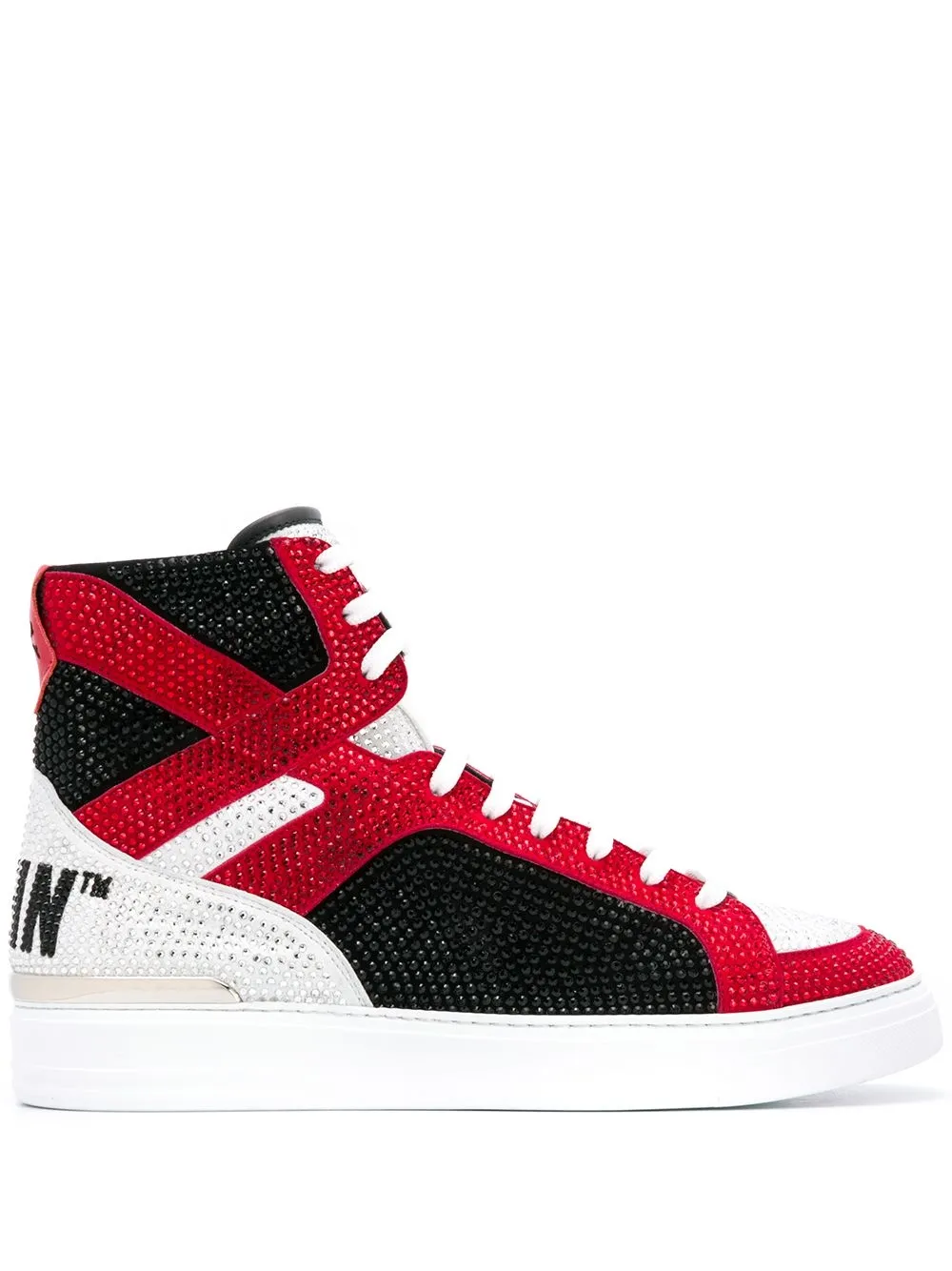 

Philipp Plein Hi-Top Sneakers - 0213 BLACK / RED