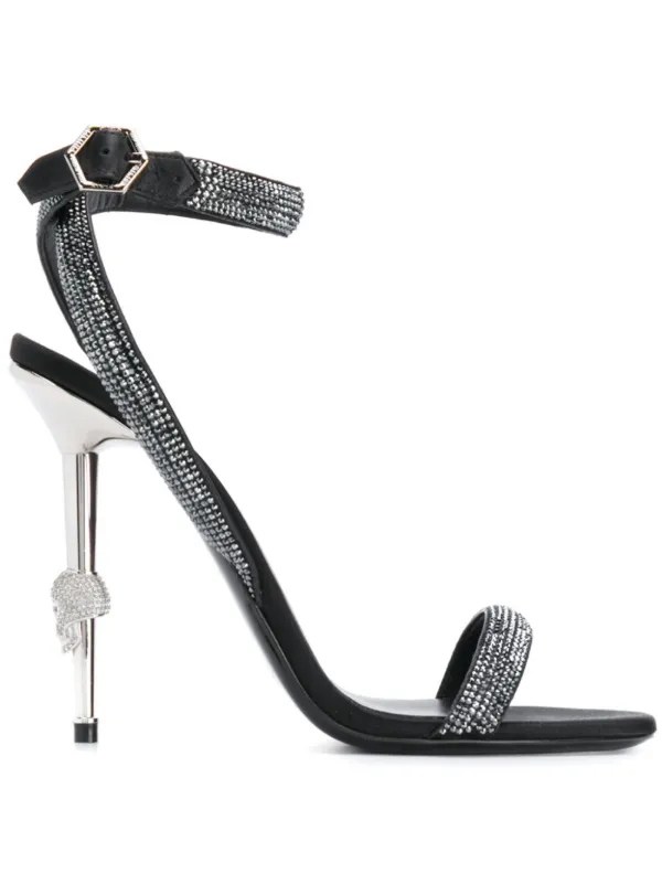 crystal heeled sandals