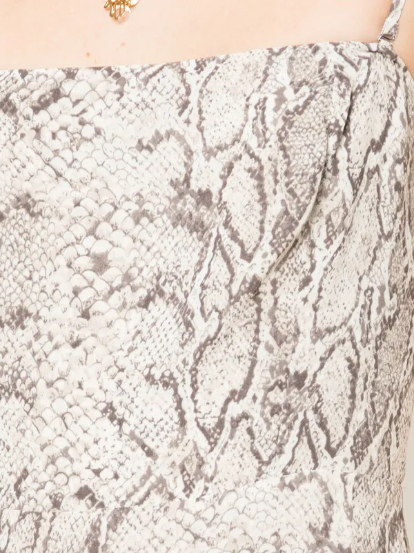 reformation snakeskin dress