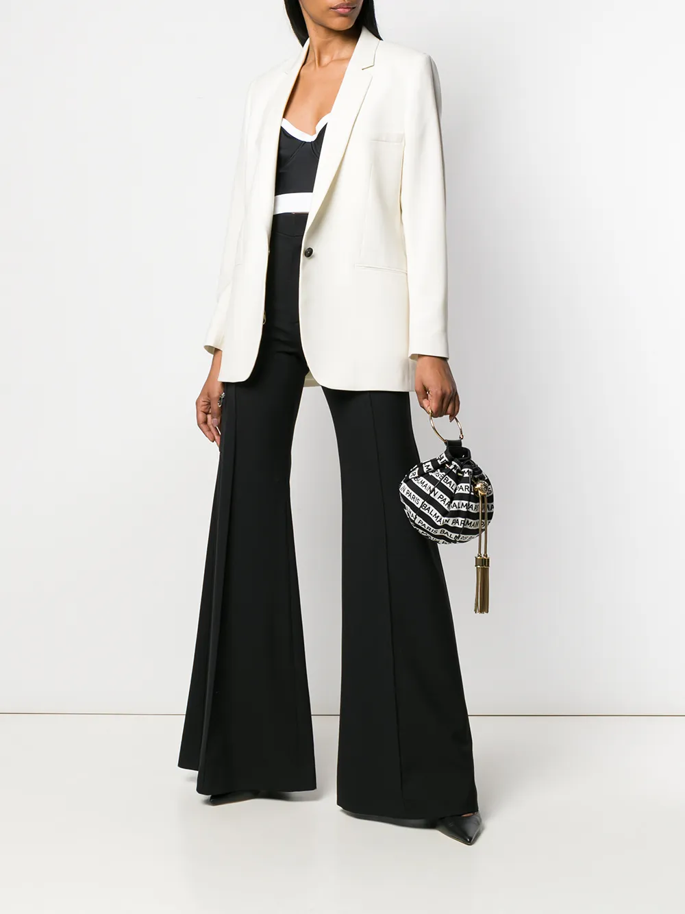 фото Balmain топ-бралетт с контрастной отделкой