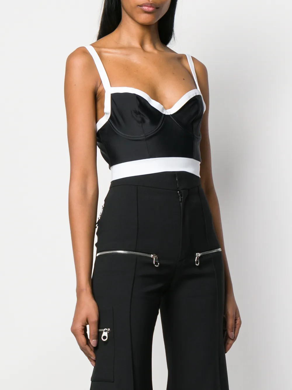 фото Balmain топ-бралетт с контрастной отделкой