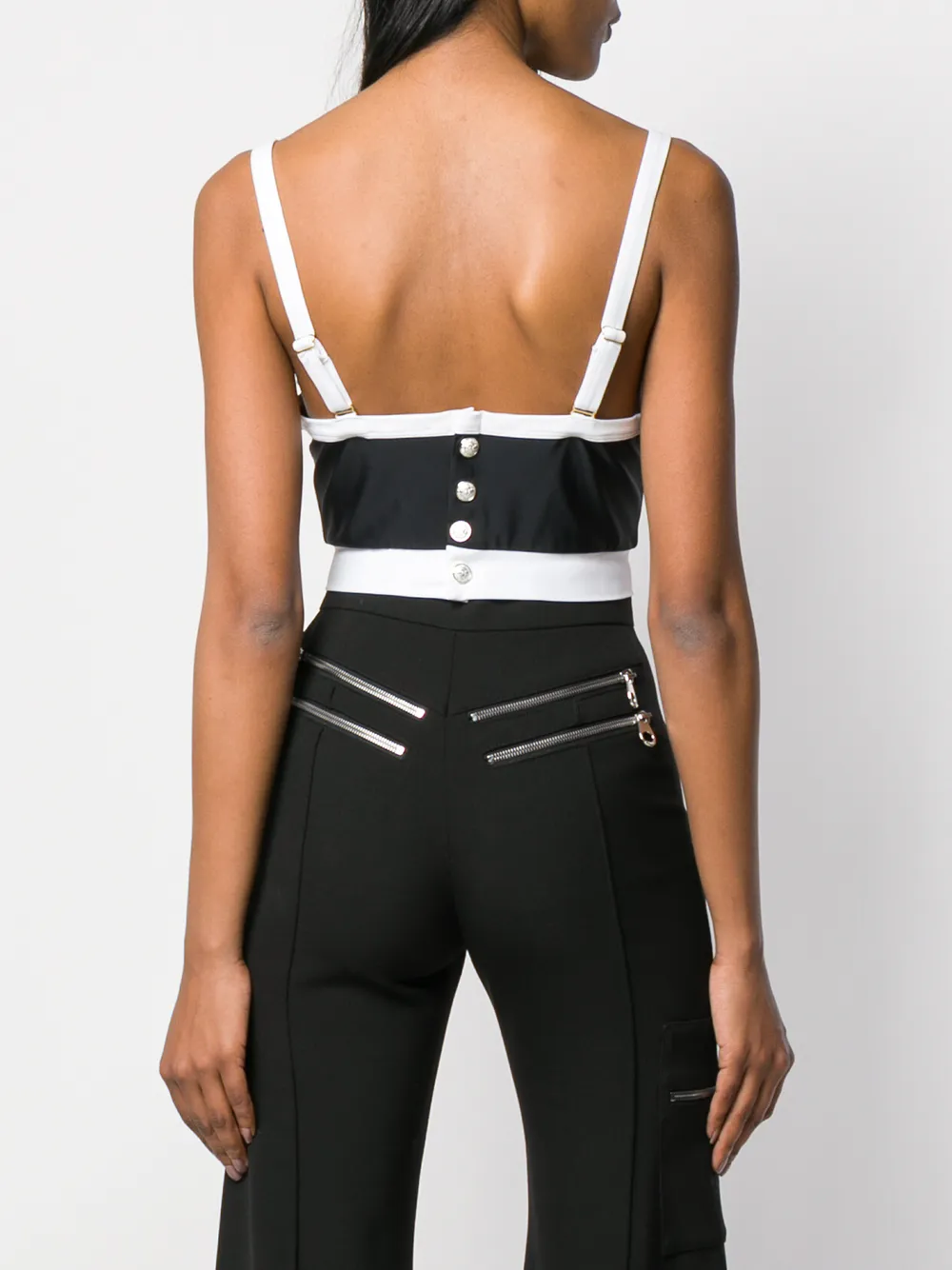 фото Balmain топ-бралетт с контрастной отделкой