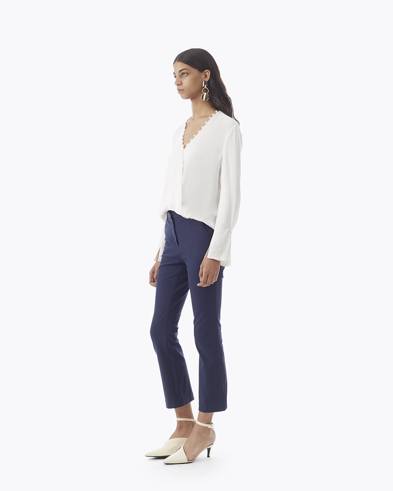 Exclusive Kick Flare Legging-blue #0 Exclusive Kick Flare Legging, Navy cotton blend Exclusive Kick Flare Legging from 3.1 Phillip Lim. - 2