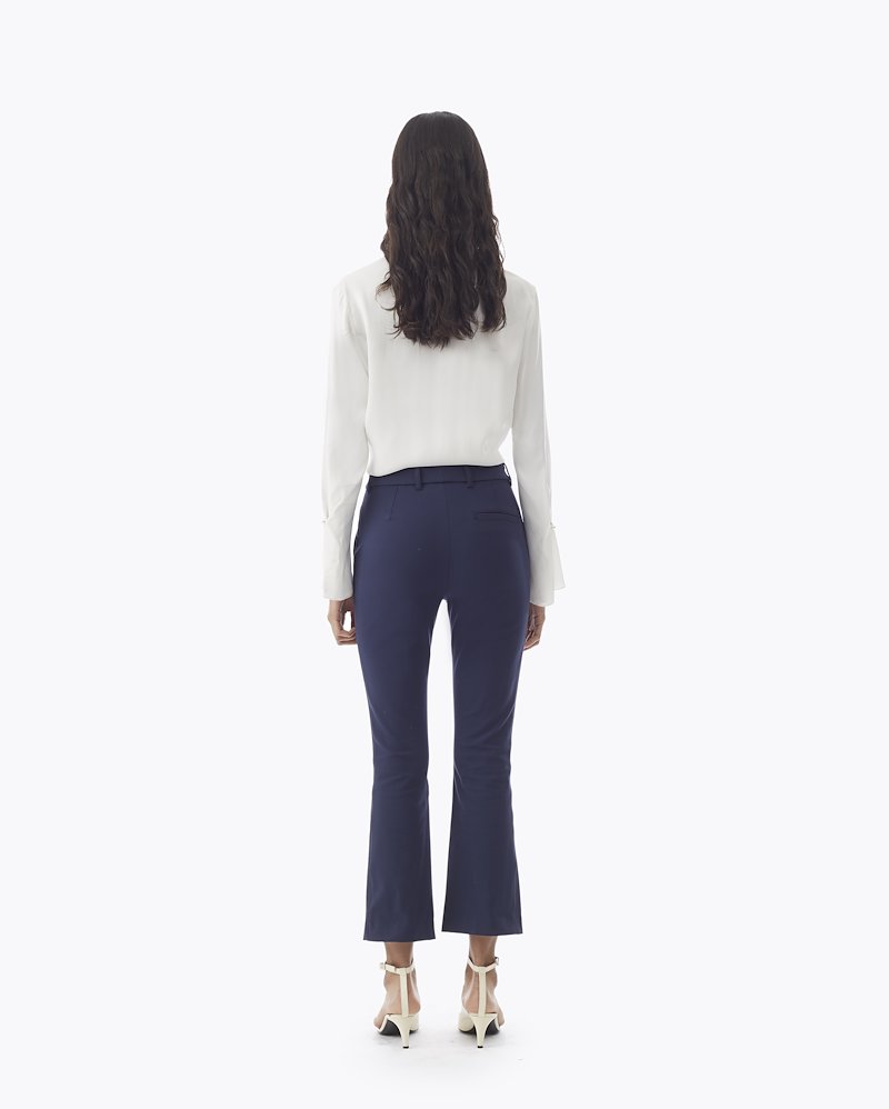 Exclusive Kick Flare Legging-blue #0 Exclusive Kick Flare Legging, Navy cotton blend Exclusive Kick Flare Legging from 3.1 Phillip Lim. - 4