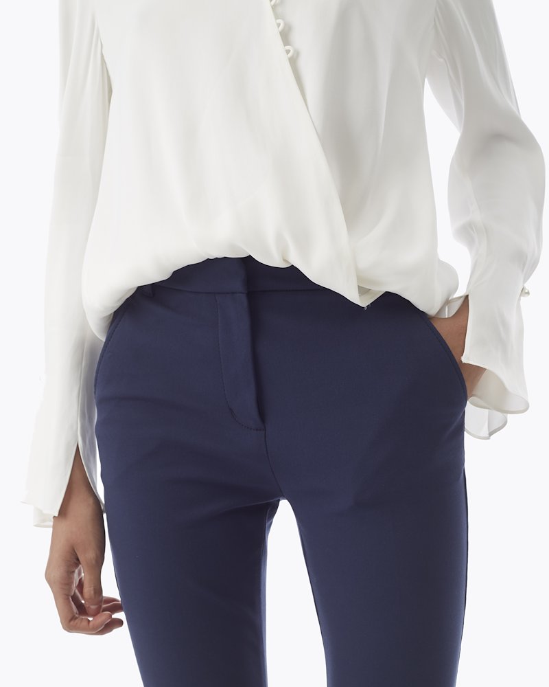 Exclusive Kick Flare Legging-blue #1 Exclusive Kick Flare Legging, Navy cotton blend Exclusive Kick Flare Legging from 3.1 Phillip Lim. - 5
