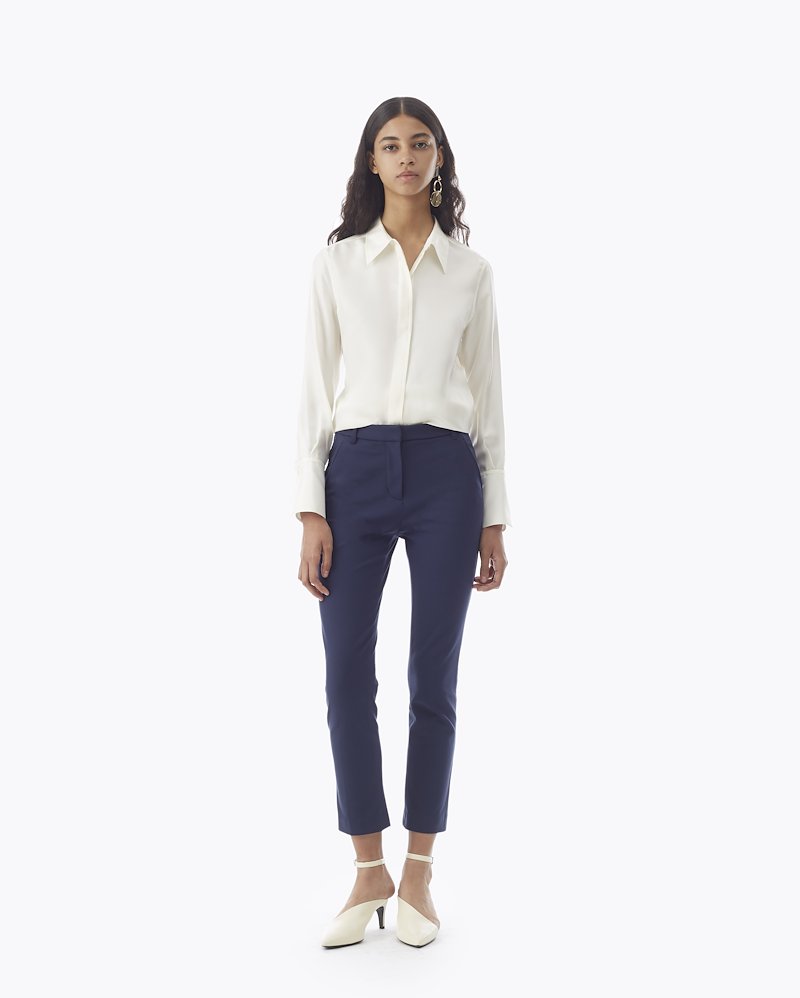 Exclusive Straight Legging-blue #1 Exclusive Straight Legging, Navy stretch cotton Exclusive Straight Legging from 3.1 Phillip Lim. - 1