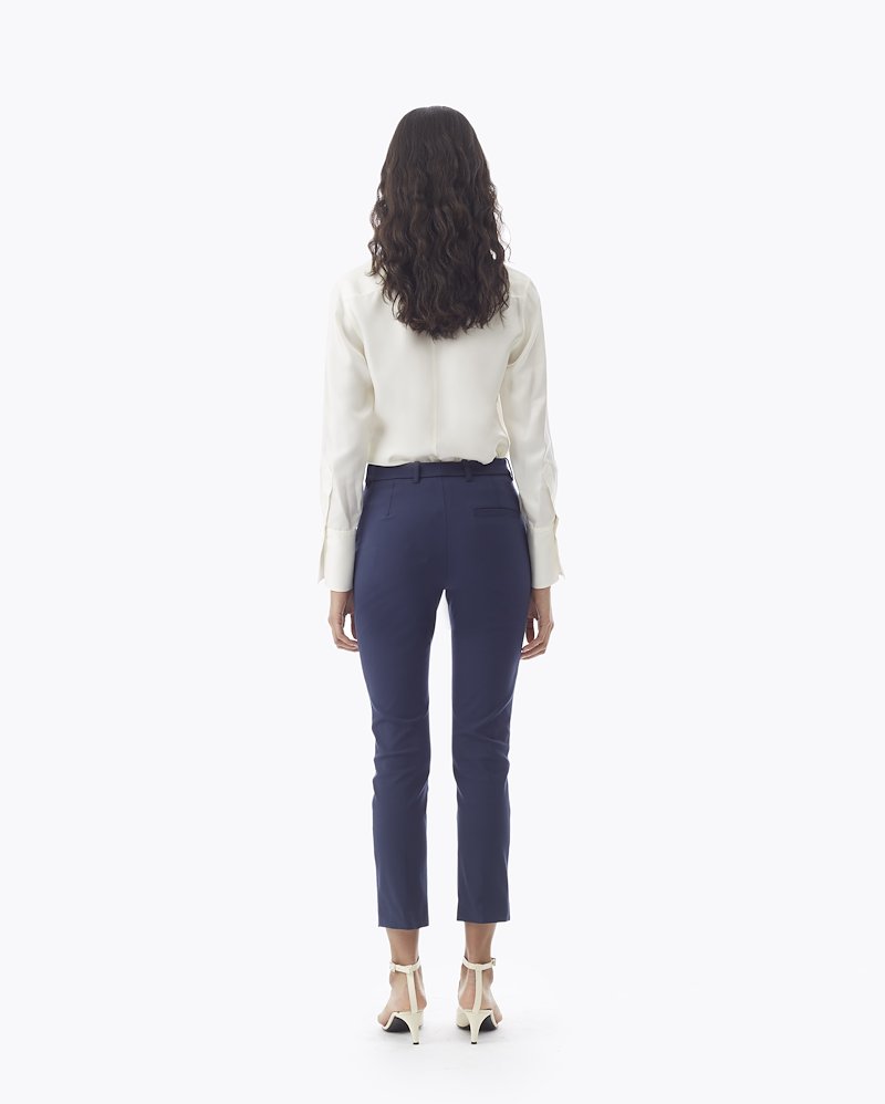 Exclusive Straight Legging-blue #0 Exclusive Straight Legging, Navy stretch cotton Exclusive Straight Legging from 3.1 Phillip Lim. - 4