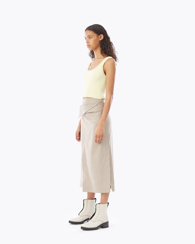 Ribbed Stretch Wool Tank, Lemon Ice Ribbed Stretch Wool Tank from 3.1 Phillip Lim.- 1