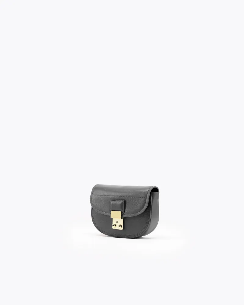 Pashli Saddle Mini Belt Bag in black 