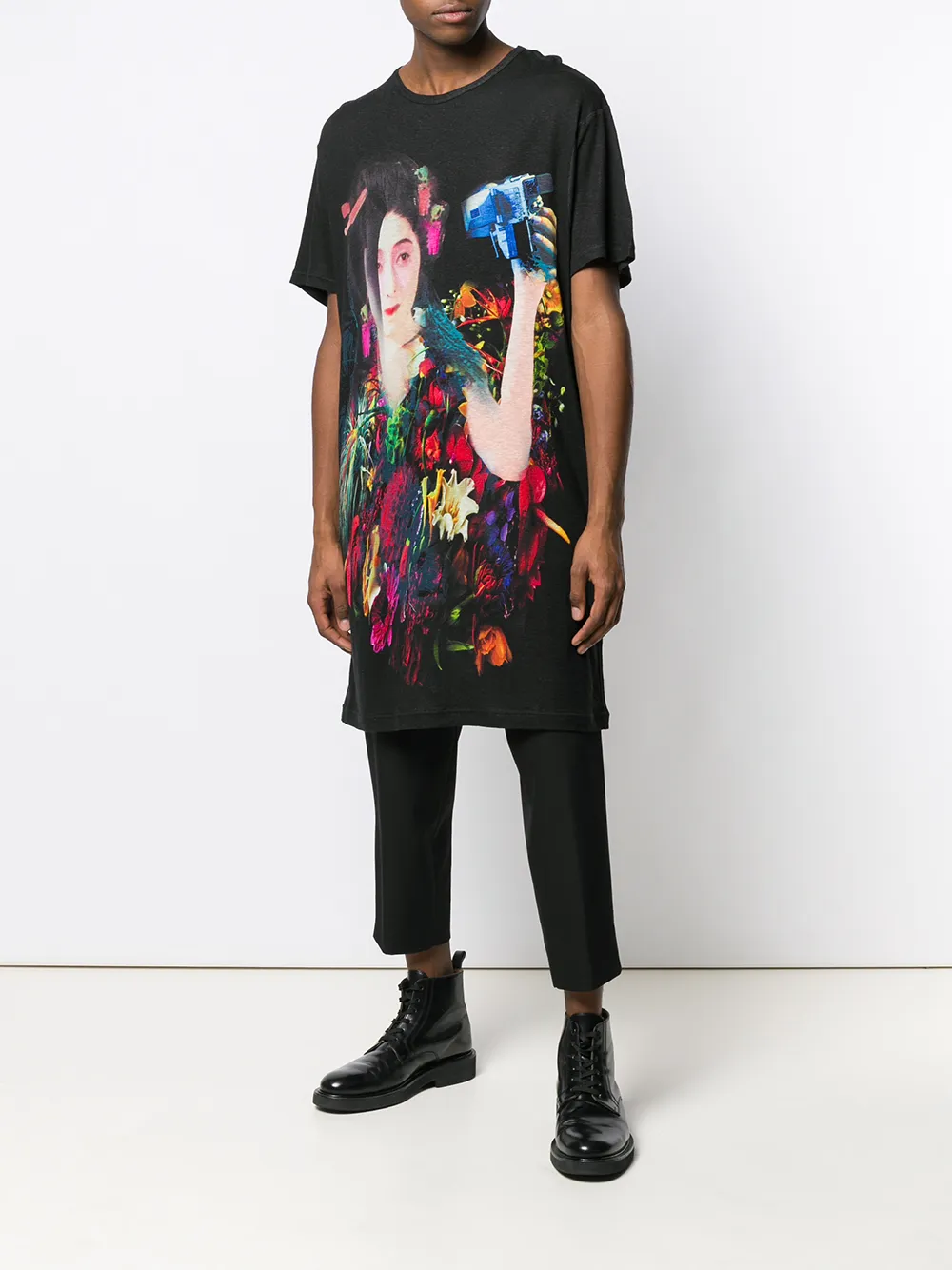 Yohji Yamamoto オーバーサイズ プリント Tシャツ - Farfetch