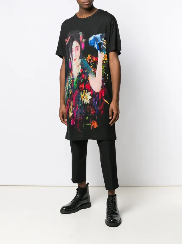 Yohji Yamamoto Oversized Print T-shirt - Farfetch