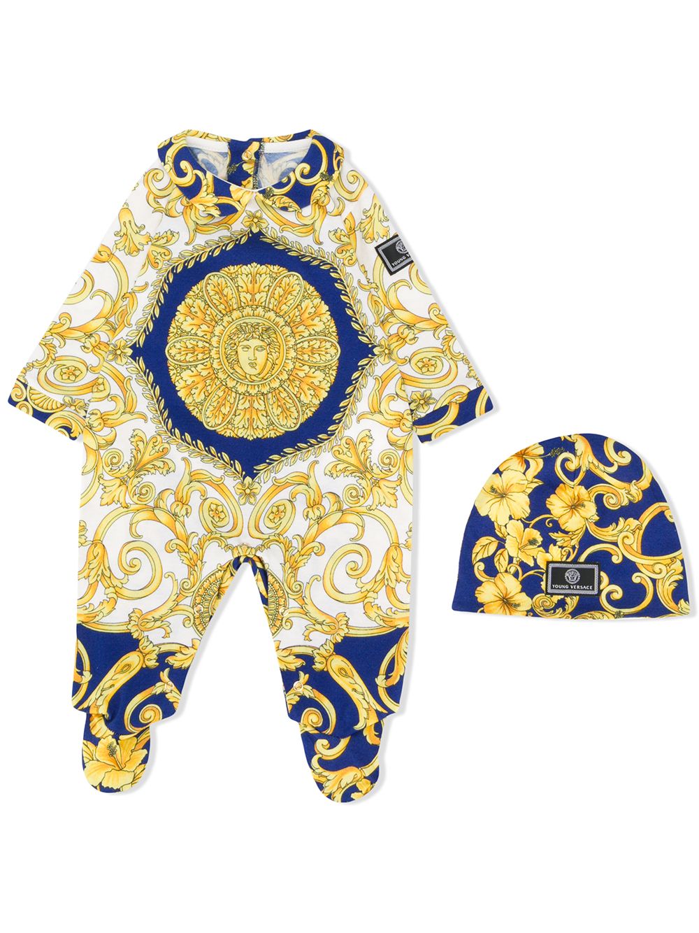 фото Versace kids комбинезон для новорожденного и шапка