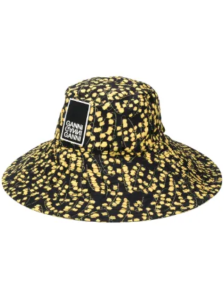 ganni floral bucket hat