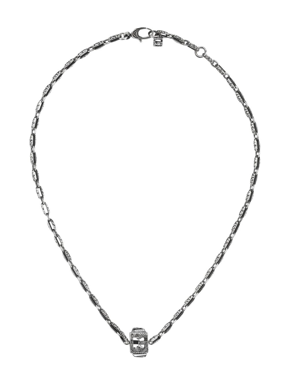 Gucci Necklace With Square G Cube In Silver - Farfetch